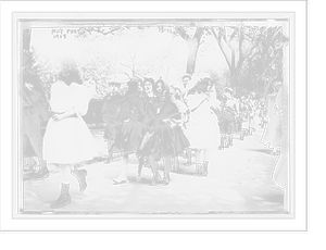 Costumed procession in May party, Vintage Poster