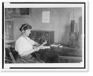 Vintage Building Photo - Mary Texanna Loomis, seated