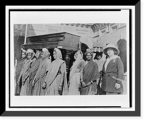 Delivery of concert piano, Nagpur, India, 1923. Helena Morstyn, pianist, at right, Vintage Wall Art