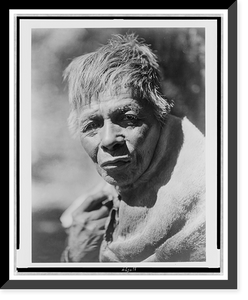 Historic Framed Print, A Wailaki man,  17-7/8" x 21-7/8"