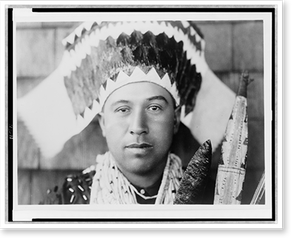 Vintage Photo Print - Tolowa dancing head-dress - Vintage Home Decor Print