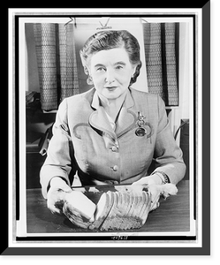 Margaret Rudkin, half-length portrait, seated, facing front, holding loaf of sliced bread Classic, Antique Wall Art