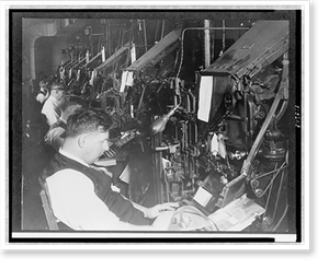 Historic Architecture - Washington, DC - Men working at machines