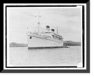 The Matson liner S.S. Mariposa anchored in Pago Pago Harbor, Samoa Classic, Antique Wall Art