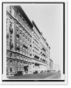 Antique City View - New York City - Street view, with apartment