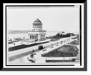 Historic Framed Print, [Bird's-eye view of Grant's Tomb, New York],  17-7/8" x 21-7/8"