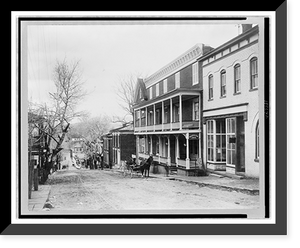 Street view, with Mansion Inn in foreground, Luray, Virginia, Antique Wall Art