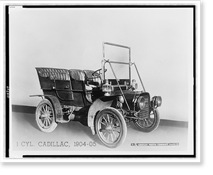 Antique Photo Print - 1 cyl. Cadillac, 1904 - Historic Wall Art Gift