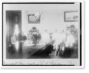 Black & White Photo - Insurgent Com. meeting U.S. Philippine Commission