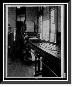 Vintage Americana Print - Benjamin R. Stickney standing next