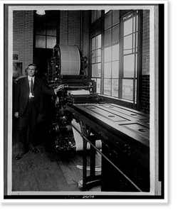 Vintage Americana Print - Benjamin R. Stickney standing next