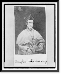 Historic Framed Print, [Archbishop John Hughes, half-length portrait, seated, facing slightly right],  17-7/8" x 21-7/8"