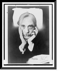 Paul Val&eacute;ry, half-length portrait, facing front, holding head in hands, Historic Print