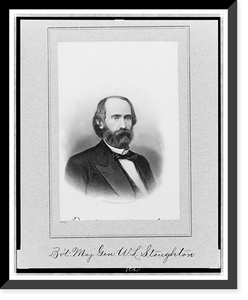 Historic Framed Print, Bv't. Maj. Gen. W.L. Stoughton.Engd. by H.B. Hall & Sons, N.Y.,  17-7/8" x 21-7/8"