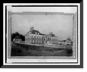 Historic Framed Print, [Embassy (British Embassy"),  3100 Massachusetts Avenue,  N.W.,  Washington,  D.C. Perspective rendering]",  17-7/8" x 21-7/8"