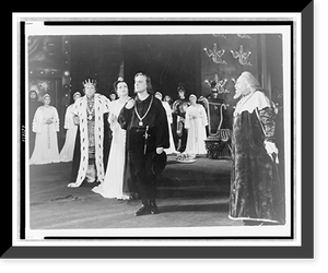 Act I, Scene 2 of Hamlet, showing (l to r), Claudius, Gertrude, Hamlet and Polonius, Mayakovsky Theater, Moscow, Russia Classic, Historic Print