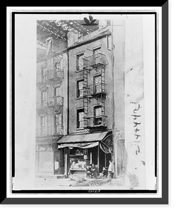 A view of the building, at 174 South Street on the East Side, New York, where Governor Al Smith was born, Vintage Print