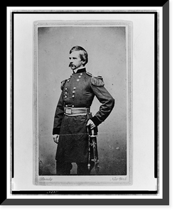 Nathaniel P. Banks, three-quarter length portrait, wearing military uniform, standing, with left hand on sword, facing left, Vintage Poster