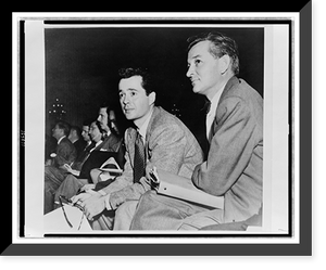 Adrian Scott and Larry Parks listen to testimonies at the House Un-American Activities Committee hearings, Vintage Print