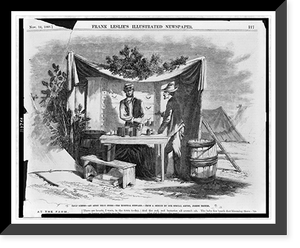 Camp scenes - an army drug store - the hospital steward.from a sketch by our special artist, Joseph Becker, Historic Print