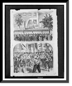 Presentation of colors to the Garibaldi Zouaves, New York, May, 1861 The Garibaldi Zouaves on the double-quick in Broadway, Vintage Wall Art