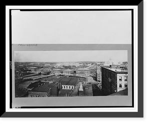 Aerial view of Providence, Rhode Island, with the state capitol in right background Classic, Vintage Poster