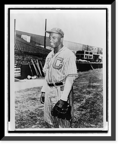 Jackie Robinson in Kansas City Monarchs uniform, Antique Print