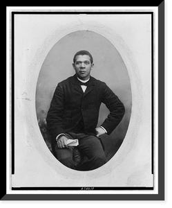 Booker T. Washington, three-quarter length portrait, seated, facing front, Antique Poster