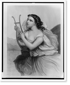 Vintage Portrait - Sappho, three-quarter length portrait, facing left