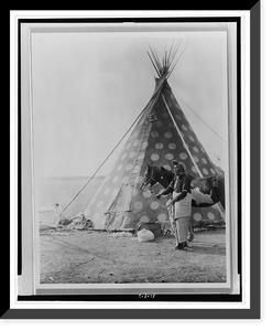 Historic Framed Print, A Blackfoot tepee,  17-7/8" x 21-7/8"