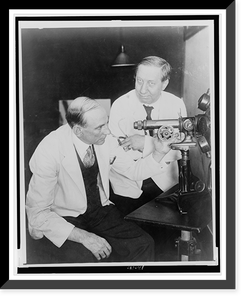 Dr. Frederick Albert Cook (left) and Dr. P.F. (i.e. F.P.) Thompson in his Chicago laboratory Classic, Antique Wall Art
