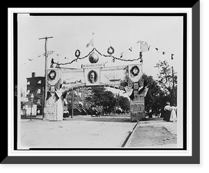Arch over Bushwick Ave., Brooklyn, celebrating Dr. Frederick Cook's return from the North Pole.photo by Chris J. Probst. Classic, Historic Reproduction