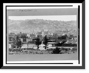 Historic Framed Print, [View of Portland, Oregon],  17-7/8" x 21-7/8"