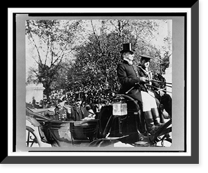 Adm. George Dewey, in uniform, riding in a horse-drawn carriage with an unidentified man Classic, Historic Reproduction