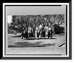 Pau-riders - a former method of riding in Hawaii, Historic Print