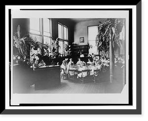 Children seated in clasroom at a circular table, Sacramento, California, Vintage Poster
