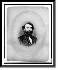 Historic Framed Print, [Zina Hitchcock Benjamin, Frances Benjamin Johnston's maternal grandfather, head-and-shoulders portrait, facing slightly right],  17-7/8" x 21-7/8"