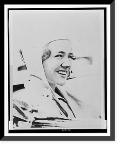Anne Morrow Lindbergh, head-and-shoulders portrait, facing right, wearing aviator cap, soon after her arrival in Tokyo, Japan, Antique Wall Art