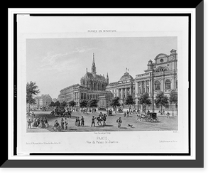 Paris. Vue du Palais de Justice.dess. d'ap nat. par Deroy ; lith. Becquet &agrave; Paris, Historic Reproduction