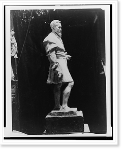 Vintage Photo Print - Paul Wayland Bartlett's sculpture of Michelangelo