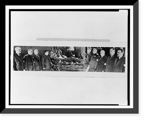 Josef Stalin lying in state in the Moscow Hall of Columns as eight top officials stand near the casket as honor guards, Antique Wall Art