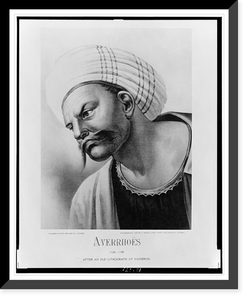 Averro&euml;s, head-and-shoulders portrait, facing left.Synnberg Photo-gravure Co., Chicago, Vintage Poster