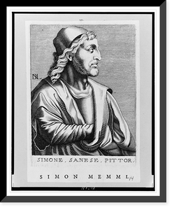 Historic Framed Print, Simone, Sanese, Pittor, Simon Memmi.DL.,  17-7/8" x 21-7/8"