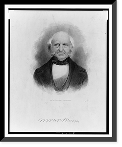 Martin Van Buren, head-and-shoulders portrait, facing front.engd. by V. Balch, from a daguerreotype, Historic Print