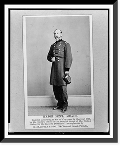 Historic Framed Print, Major Gen'l. Meade,  17-7/8" x 21-7/8"