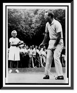 Arnold Palmer, grimacing after missing a putt at the Thunderbird Classic Golf tournament at the Westchester Country Club in Rye, N.Y, Historic Reproduction