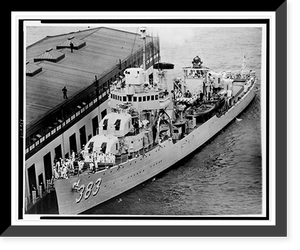 The U.S.S. Warrington with Queen Elizabeth and King George IV aboard, arriving in New York City, Antique Wall Art