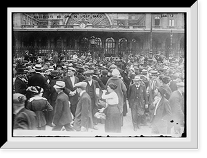 Historic Framed Print, Reservists at Gare de L'est, Paris,  17-7/8" x 21-7/8"