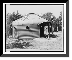 The Dymaxion House, a proposed prefabricated house for defense workers, on display in Washington, D.C, Vintage Wall Art