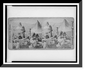 Historic Framed Print, Indian squaws and papooses,  17-7/8" x 21-7/8"